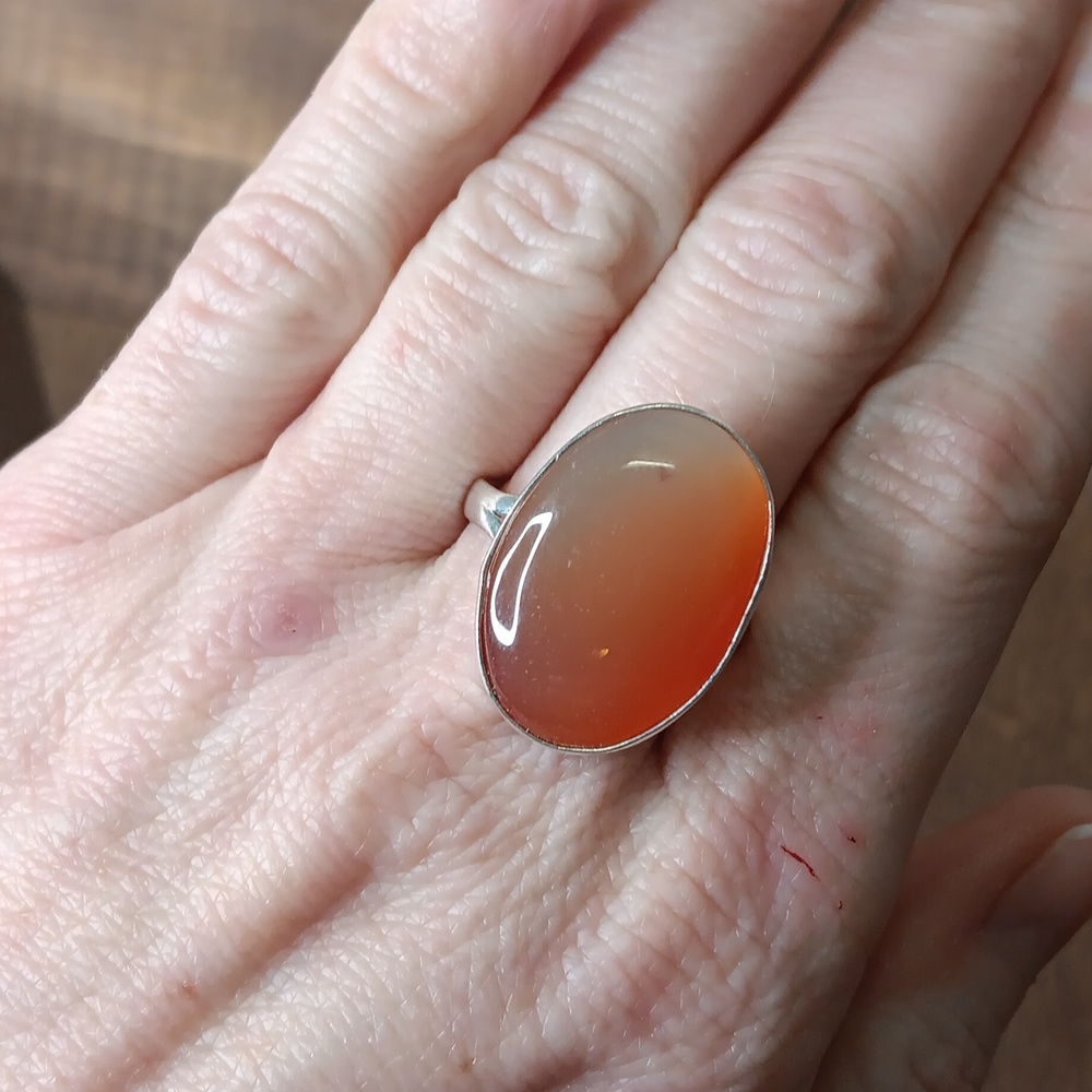Carnelian ring, size 11.25